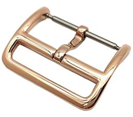 LAZIRO Smart Watch Buckle Fit for Huawei Fit for Garmin Fossil Watch Edelstahlverschluss Schwarz Silber Rose Gold Schnalle Uhrenverschluss Zubehör (Color : 20 mm Rose Gold)