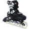 Nattork Inline Skates für Kinder und Erwachsene, 4 Größen Verstellbar Kinder Inliner mit Leuchtenden Radern, Renndesign Inline Skates für Damen Herren (Schwarz, L (37-41))