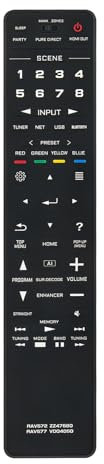 RAV572 ZZ47580 RAV577 VDQ4050 Replacement Remote Control fit for Yamaha Receiver RX-A6A RX-A8A RX-A4A RXA4A RX-A1080 RX-A2080 RX-A2A