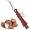 DEXYZZY Schwammerlmesser für Pilzsammler, Schwammerlmesser mit Pinsel, Taschenmesser Klappmesser Outdoor mit Holzgriff, Pilzbürste mit Wildschweinborsten, Kleines