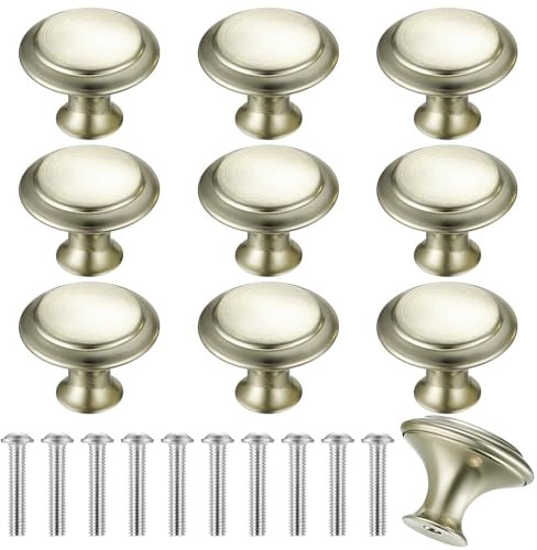 YOUYIDUN 11 Stk runde Bronze Möbelknöpfe, 27mm Küchenschrankgriffe Bronze, Vintage Schubladenknöpfe, Schranktürknöpfe für Schränke, Schrankknöpfe für Küche Schrank Schrankknäufe Kommode Knöpfe Griffe