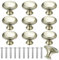 11 Pcs Bronze Cabinet Knobs - Round Drawer Handles for Kitchen Cupboard & Wardrobe, Bronze