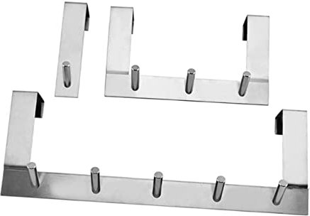 BUGUUYO Crochet de Porte en Acier Inoxydable Patère Murale Anti-Rayures Cintre Pratique pour Manteaux et Serviettes Installation Facile sans Perçage pour Salle de Bain et Entrée