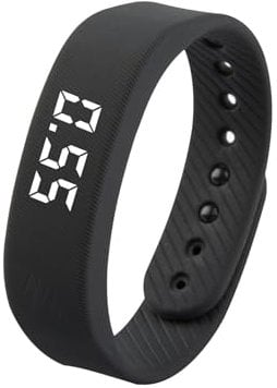 Orologio digitale contapassi – Contapassi senza Bluetooth, fitness tracker con sveglia silenziosa a vibrazione, orologio a LED impermeabile per uomini e donne, non richiede smartphone