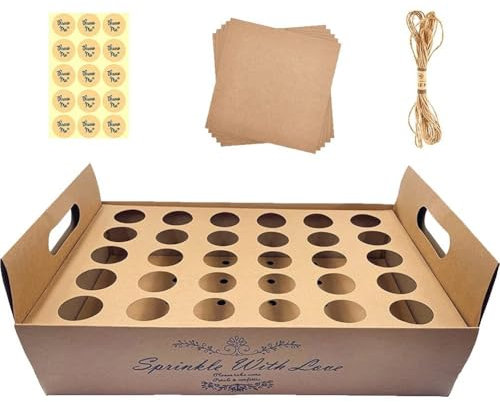 Lpitoy Hochzeits-konfetti-Kegel-ständer-Box-Set, Hochzeits-Party-konfetti-Kegel-Halter 30 Löchern Konfetti-Kegel-Papier, Geeignet Für Hochzeitsfeier-Dekoration