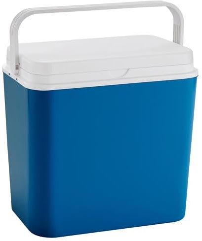 Harbour Housewares 24L Cool Box - Blue - 1x Large Insulated Camping Outdoor Picnic Portable Travel Car Ice Food Drinks Cooler Freezer Fridge Storage Coolbox Chest