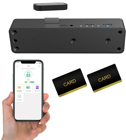 Serratura per armadio NFC RFID, sottile, elettronica, per cassetti eLinkSmart, senza chiavi, con app Bluetooth nascosta, per armadietti e dispensa