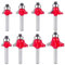 Pilikoll 8 Pezzi Frese Rotondo con Gambo 6mm Fresa Router Router Bit Set Frese per Legno Fresa per Angolo Tondo per Legno Mobili di Bricolage(1/4”, 5/16”, 3/8”, 1/2”, 5/8”, 3/4”, 7/8”,1” Raggio)