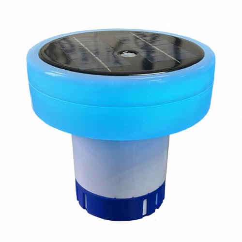 Iewroyt Pool Chlore Floater 6 Pouces Float de Chlore imperméable avec comprimés de lumière Solaire colorés pour Les flotteurs Anti-allonge pour la Piscine Spa