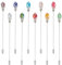 PH PandaHall 10 Farben Hutnadeln Glasperlen Anstecknadel 12.3cm Langer Griff Stick Pin mit Kristallperlen Elegantes Haar Anzug Pins für Frauen Broschen Krawatte Hüte Schal Schmuck Accessoires