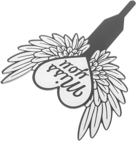 HIAKDOFT Gedenkgartendekorationen Grabpfahl Gedenkpfahl Aus Acryl Flügelpfahl Grabgarten-hofschilder Gedenktafelpfahl Für Verstorbene Grabmarkierung Gartenpfahl Friedhofs-gedenkpfahl