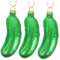 DIKACA 3 Stück Gurke Anhänger Gurke Weihnachtsschmuck Gurkenornamente Essiggurke Baumverzierung weihnachtsdeko weihnachtsbaumdeko Weihnachtsfeier-Ornamente Weihnachtsanhänger Glas