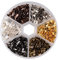 Homoyoyo Iron Tail Buckle Set 1380pcs Jewelry Cord Ends for DIY Bracelets Crimp Caps Cord Findings Jewelry Making Accessories Assorted Colors