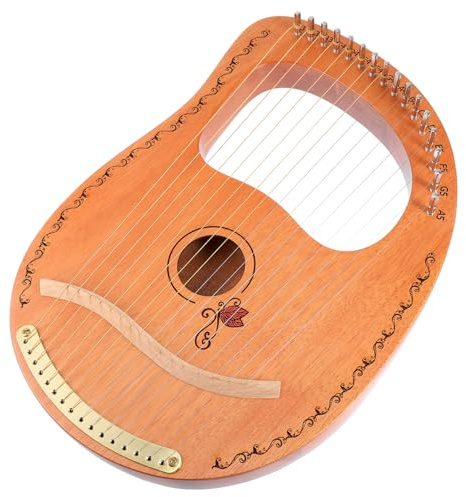 Leierharfe Instrument 16-saitige Holz Harfe für Anfänger und Junge Mädchen | Abgerundete Kanten, Glatte Oberfläche, 1 Satz, Voller Klang, Stimmstabil, für Lernende und Entspannung