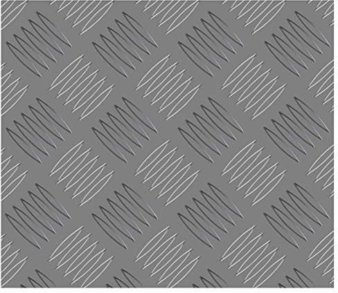 STORMGUARD 18AM034 Checker Plate, Aluminium, 500 x 250 x 2 mm, Set of 2 Piece