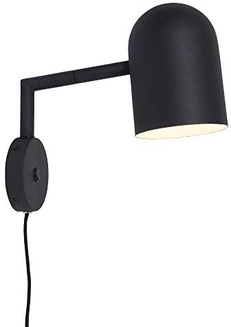it's about RoMi Wandlampe Marseille - Schwarz - 29x12x27cm - Rund - Metall - Wandlampen für innen - Wand beleuchtung für Schlafzimmer & Wohnzimmer