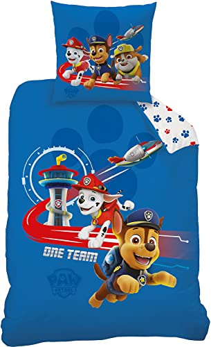 CTI Paw Patrol Bettwäsche 135 x 200 80 x 80 cm 100% Baumwolle