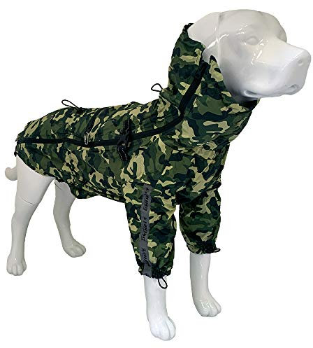 Croci Hiking Regenmantel für Hunde, tragbar, Camouflage, Größe 35 cm – 194 g