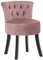 Warmiehomy Vanity Dressing Table Chair With High Backrest,Button Design Makeup Table Stool, Padded Dressing Table Stool For Bedroom Furniture Wooden Legs 40 * 40 * 69CM Pink