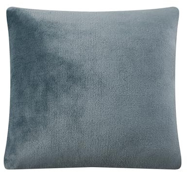 Mixibaby Kissenbezug Dekokissen Kissenhülle Kissen Bezug Sofakissen Plüsch Flanell 40X40, Farbe:Antrazit