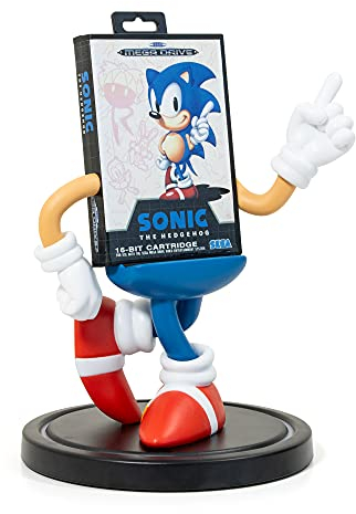 Numskull Official Power Idolz Sonic The Hedgehog SEGA Cartridge Wireless Charger Phone Holder - Compatible with Qi-Enabled Devices, Fast Qi