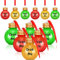 9 Stück Booze-gefüllte Weihnachtsbaum-Ornamente Weihnachten Boozeballs Wasserflaschen Zwiebeln Kugeln Wasser Milch Saft Zwiebeln Weihnachtsdekorationen für Hochzeit Party Weihnachten Dekor