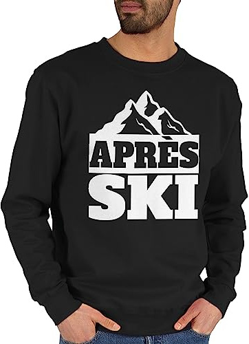 Shirtracer - Sweater Pullover Sweatshirt Herren Damen - Skiurlaub Apres Ski - Après-Ski Motiv mit Bergen
