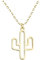 Sofia Milani - Damen Halskette 925 Silber - vergoldet/golden - Kaktus Anhänger - N0476