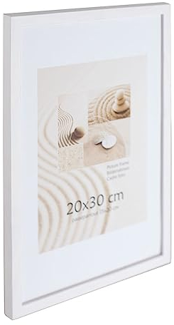 Holz Bilderrahmen Plexi Foto Rahmen Collage Wanddeko Poster S111: Farbe: Weiß | Format: 20x30