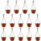 RANRAO Lot de 14 pots de fleurs à suspendre en plastique - Décoration d'intérieur et d'extérieur - Avec chaîne