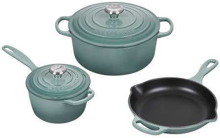 Signature Set de 5 pièces – Sel de mer (5,5 l, Sig. RDO, 1,75 l, Sig. Sauteuse 22,9 cm) N/A (fonte émaillée)