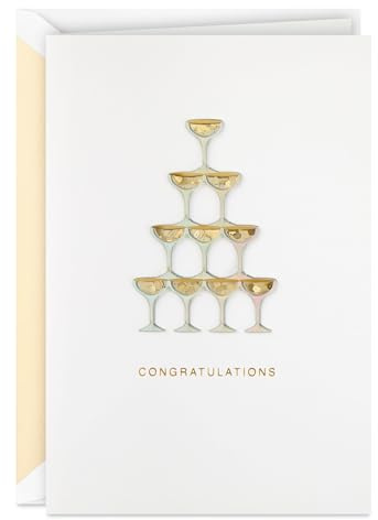 Hallmark Signature Wedding Card, Bridal Shower Card, Engagement Card (Champagne)