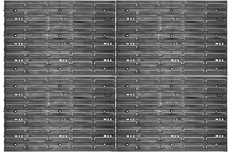 KADAX Werkzeugwand, Lagersystem aus PP Kunststoff, Wandregal in verschiedenen Größen, Werkstattwandregal mit Sichtlagerkästen und Werkzeughalterungen (116x78cm)