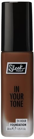 Sleek MakeUP In Your Tone 24 Hour Foundation, Medium Buildable Coverage in 30 Shades, Semi-Matte Flawless Finish, 13C, 30ml