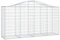 vidaXL Paniers à gabions arqués 3 pcs 200x50x100/120 cm fer galvanisé, gabion, cage de gabion, panier de mur de gabion, mur de gabion