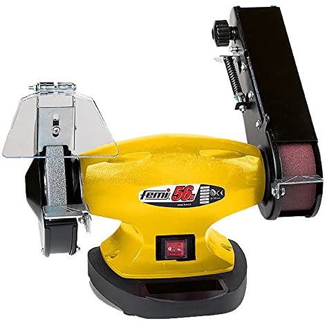 8266132 504B ASP Ponceuse à ruban incluse avec aspiration FEMI 120 x 1500 TF 600 900 W avec socle et aspirateur monté