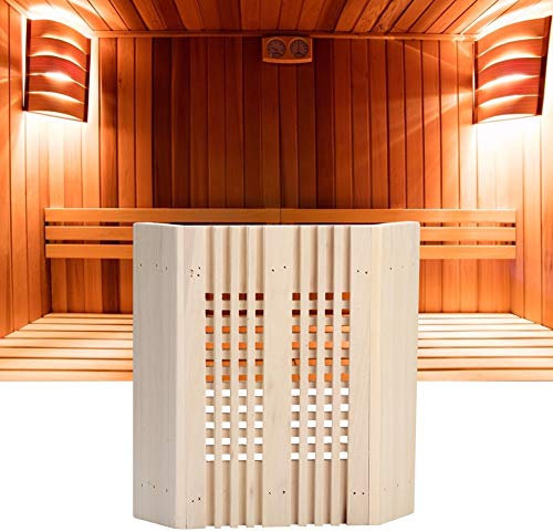Cyrank Sauna-Lampenschirm, Sauna-Licht-Lampenschirm-Abdeckung, Holz-Eck-Lampenschirm, Licht-Abdeckung, Dampfbad, Sauna-Zubehör, Lampenschirm, Sauna-Zubehör