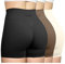 OQQ Damen Shorts 3-teilige Hohe Taille Nahtlos Butt Lifting Athletisch Training Elastisch Shorts Schwarz Kaffee Beige