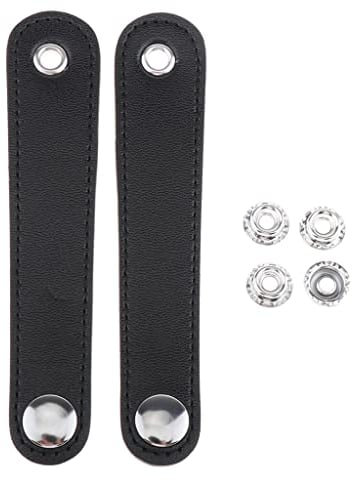 Akkordeon-Faltenbalg-Verschluss, PU-Leder, Mittelabstand optional, 10,2 cm, Schwarz