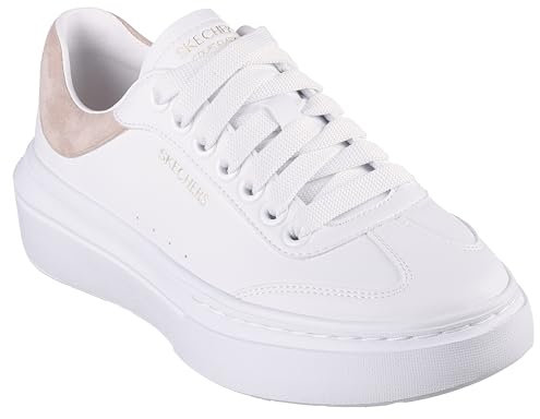 Skechers, Cordova Classic MIGLIOR COMPORTAMENTO Donna, White Duraleather Pink Trim, 37 EU
