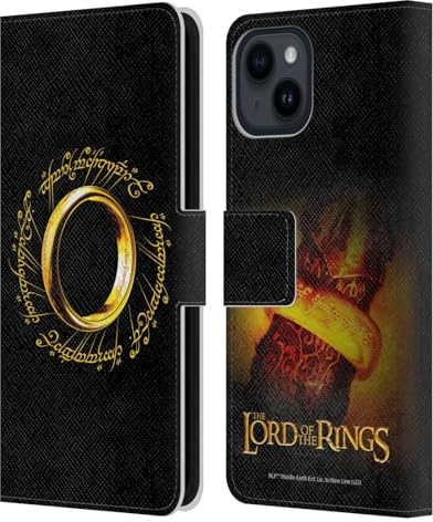 Head Case Designs Officially Licensed The Lord Of The Rings The Fellowship Of The Ring One Ring Graphics Leather Wallet Case Compatible With Apple iPhone 15