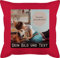 Kissen 50x50 - eigenem - Foto Bild Geschenk I Dein Bild und Text - 50 x 50 cm - Rot - fotokissen fotopolster selbst drucken Photo schmusekissen photokissen Geschenke zum beschriften selber gestalten