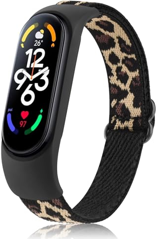 Vancle Armband für Xiaomi Mi Band 7/6/5 und Amazfit Band 5 - Weiches Nylon Uhrenarmband, Elastisch Verstellbar, Sportliches Ersatzband für Damen und Herren