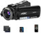 ORDRO 4K Video Camera Camcorder Ultra HD Camcorder with10X Optical Zoom &120X Digital Zoom, WiFi Vlogging Auto Focus Digital Cameras with 32GB Memory Card