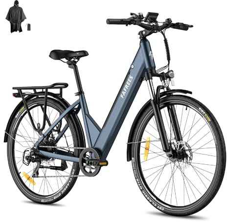 Fafrees E Bike, 27,5 Zoll Elektrofahrrad für Herren/Damen Bis 25 km/h mit 36V 14.5AH Abnehmbarem Akku 250W Motor, Citybike Mountainbike mit Shimano 7S Gängen App Steuerung, F28 Pro Königsblau