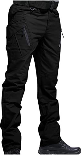 Pantaloni da Trekking per Uomo Softshell Esterni Lavoro Militare Tattici Gamba Dritta Slim Fit All'aperto Impermeabili Funzionali Asciugatura Rapida Softshell Cotone Elasticizzati