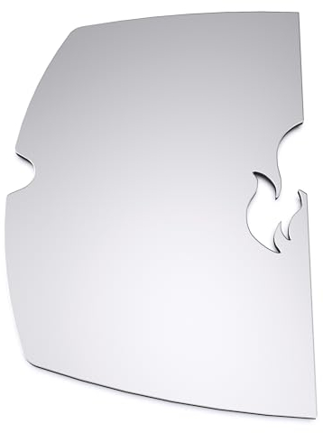 teileplus24 GRE-1-Q1P Grillplatte Plancha aus V2A Edelstahl kompatibel mit Weber Q100 | Q1120 | Q140 | Q1000 | Q1200 | Q1400 | Passgenau | Spülmaschinen geeignet