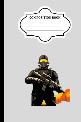 Helldivers 2 Fanart Composition Notebook: Wide Ruled Composition Notebook for Game Lovers