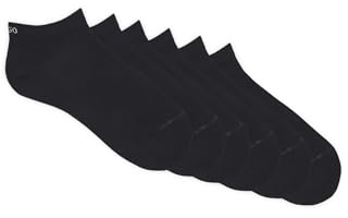 HUGO Herren 6P AS UNI CC Sechserpack Sneakers-Socken aus Baumwoll-Mix mit Logos