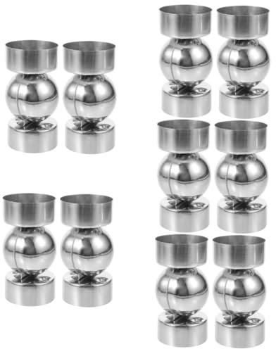 Gadpiparty 10 Pcs Stainless Steel Round Joint Solid Round Rod Universal Head Wall Bracket Wall Bracket Elbow Bracket (50pvc Universal Joint) 2pcs Fitting for Rail Deck
